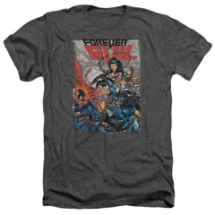 Justice League Of America Crime Syndicate Men's 30/1 Heather 60 40 Poly Short-Sleeve T-Shirt