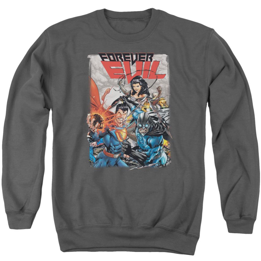 Justice League Of America Crime Syndicate Men's Crewneck 50 50 Poly Long-Sleeve T-Shirt