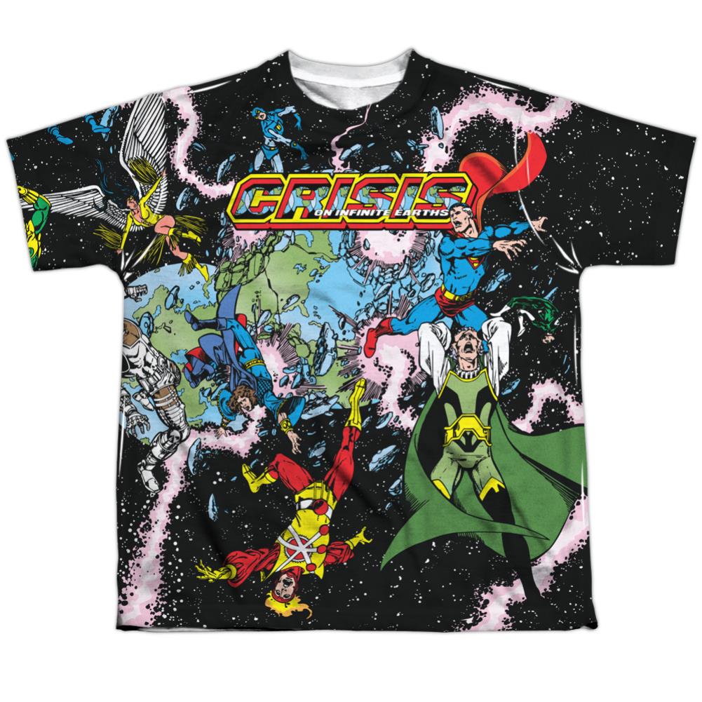 Justice League Of America Crisis Variant Youth Regular Fit Poly Short-Sleeve T-Shirt