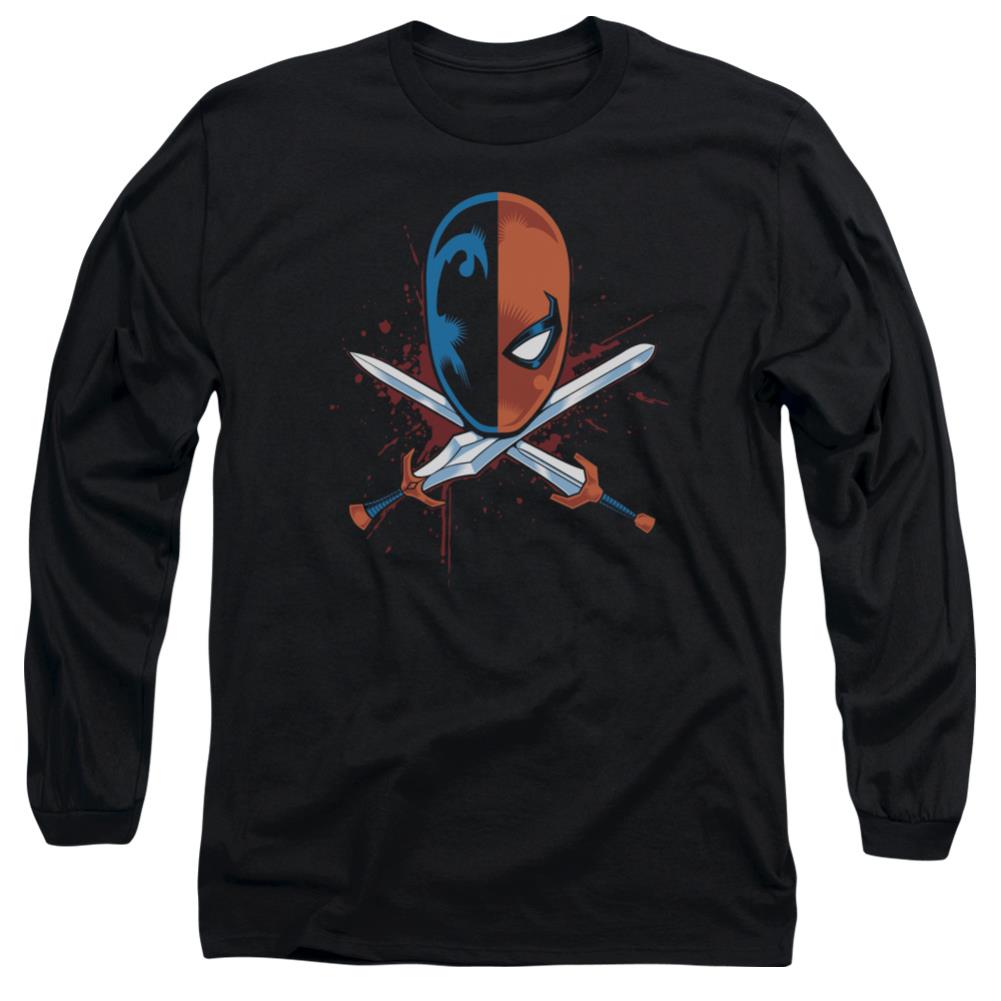 Justice League Of America Crossed Swords Men's 18/1 Cotton Long-Sleeve T-Shirt