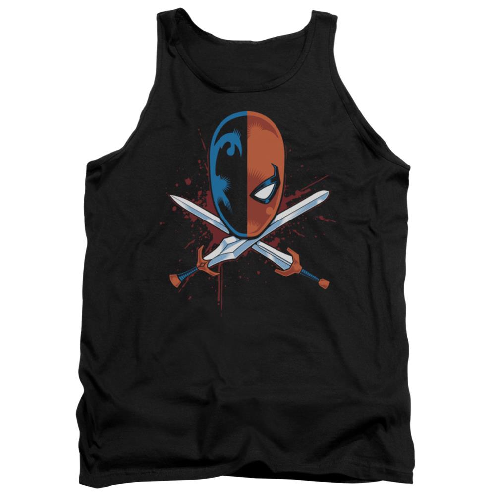 Justice League Of America Crossed Swords Men's 18/1 Cotton Tank Top