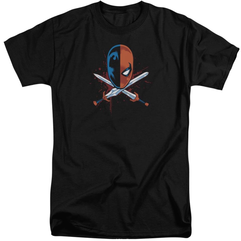 Justice League Of America Crossed Swords Men's 18/1 Tall Cotton Short-Sleeve T-Shirt