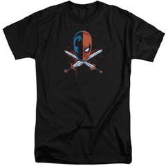 Justice League Of America Crossed Swords Men's 18/1 Tall Cotton Short-Sleeve T-Shirt