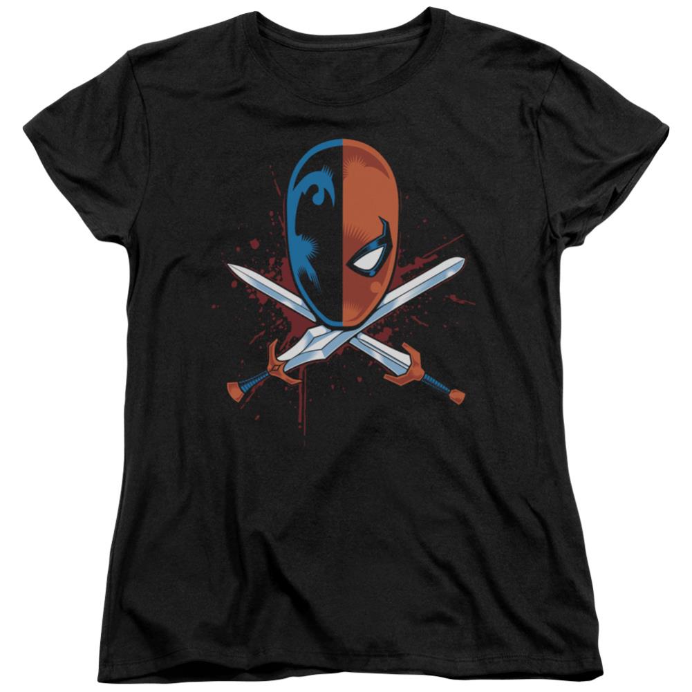 Justice League Of America Crossed Swords Women's 18/1 Cotton Short-Sleeve T-Shirt
