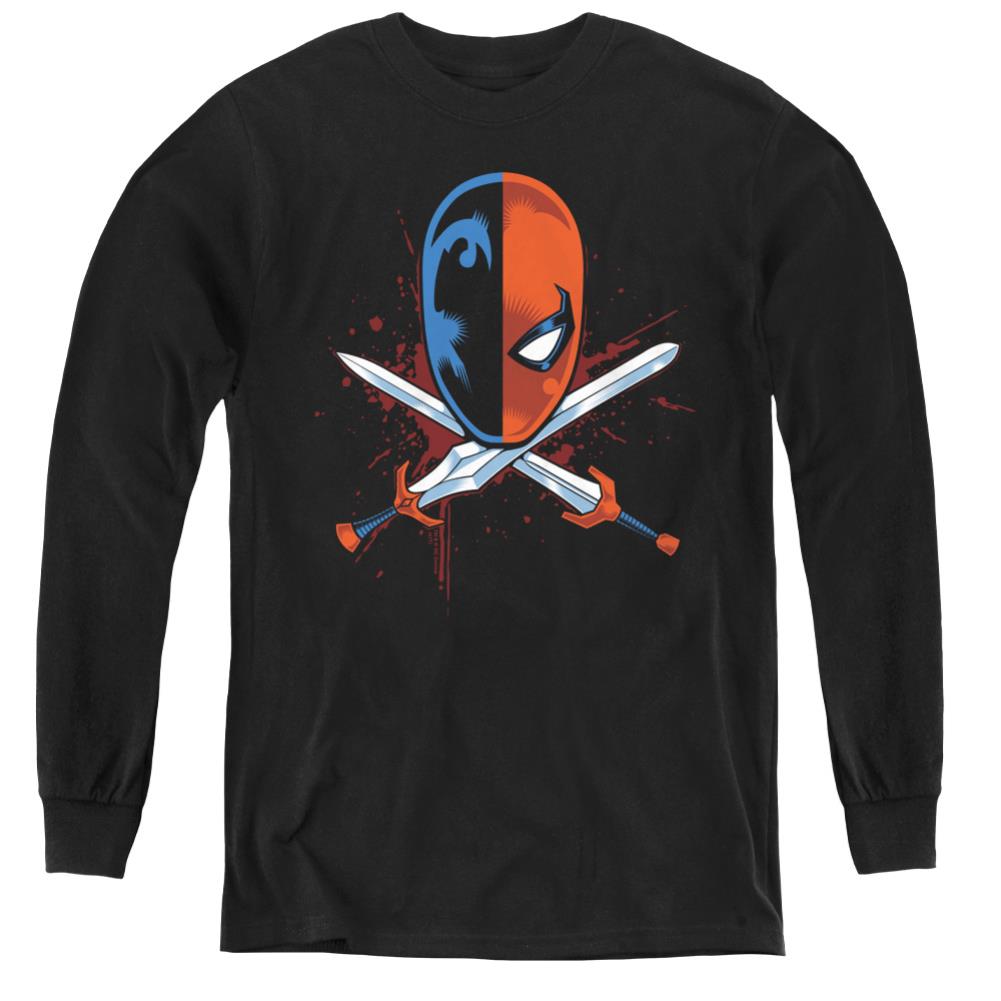 Justice League Of America Crossed Swords Youth Long-Sleeve T-Shirt