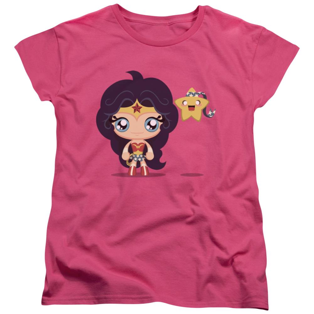 Justice League Of America Cute Wonder Woman Women's 18/1 Cotton Short-Sleeve T-Shirt