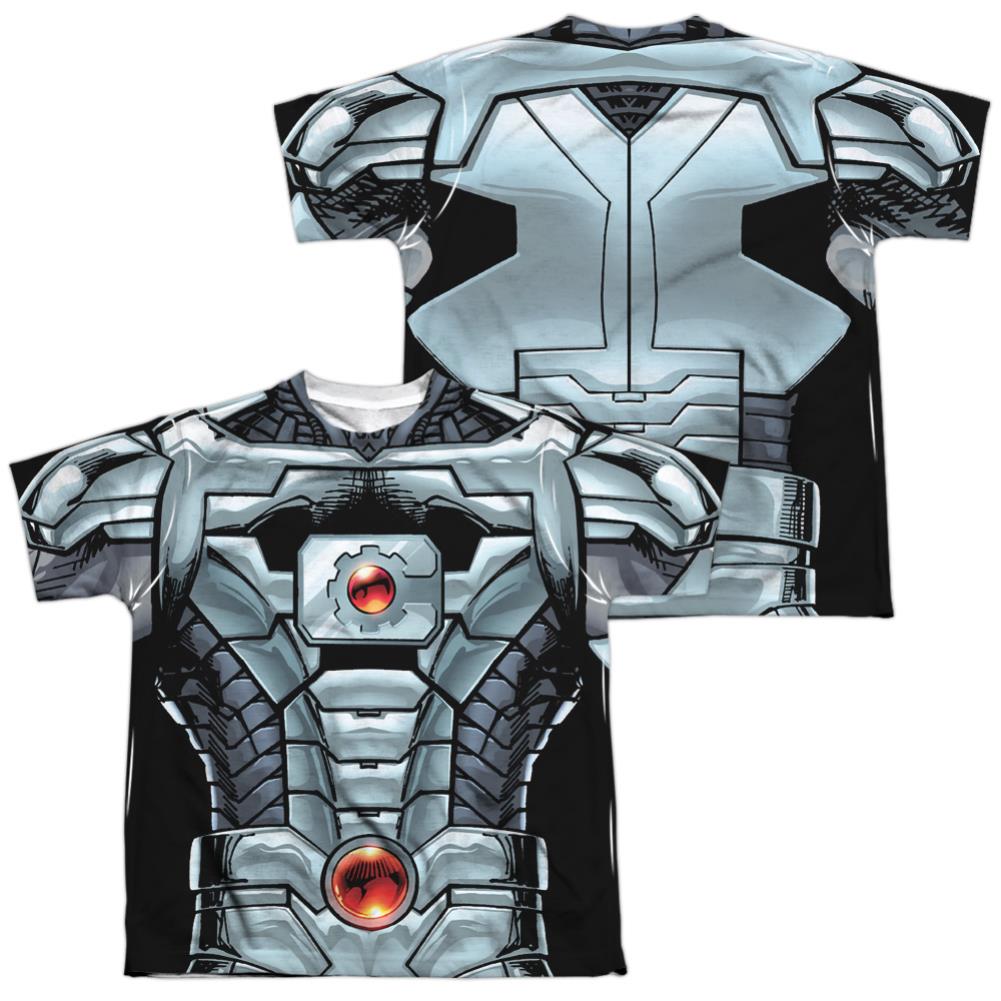 Justice League Of America Cyborg (Front/Back Print) Youth Regular Fit Poly Short-Sleeve T-Shirt