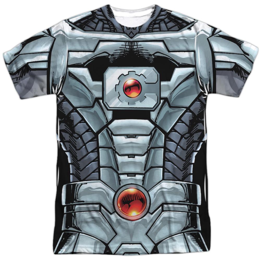 Justice League Of America Cyborg Men's Regular Fit Polyester Short-Sleeve T-Shirt