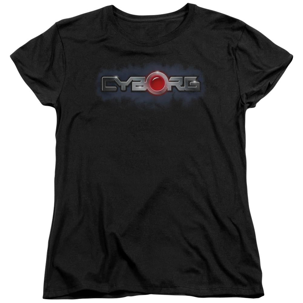 Justice League Of America Cyborg Title Women's 18/1 Cotton Short-Sleeve T-Shirt