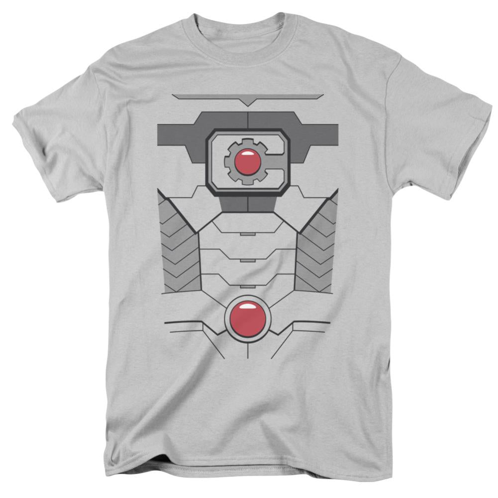 Justice League Of America Cyborg Uniform Men's 18/1 Cotton Short-Sleeve T-Shirt