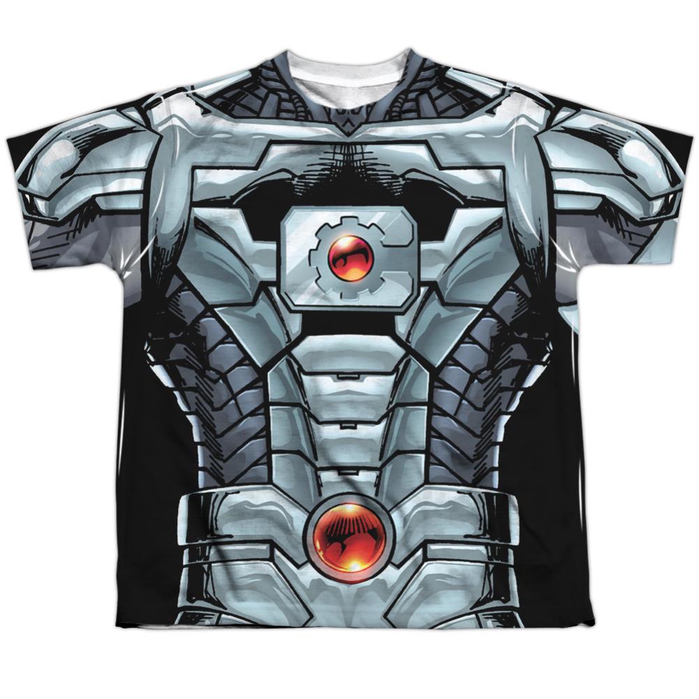 Justice League Of America Cyborg Youth Regular Fit Poly Short-Sleeve T-Shirt