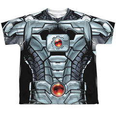Justice League Of America Cyborg Youth Regular Fit Poly Short-Sleeve T-Shirt
