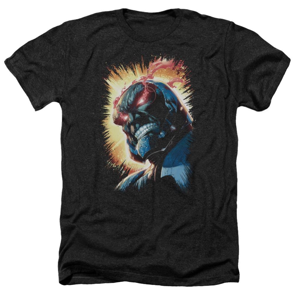 Justice League Of America Darkseid Is Men's 30/1 Heather 60 40 Poly Short-Sleeve T-Shirt
