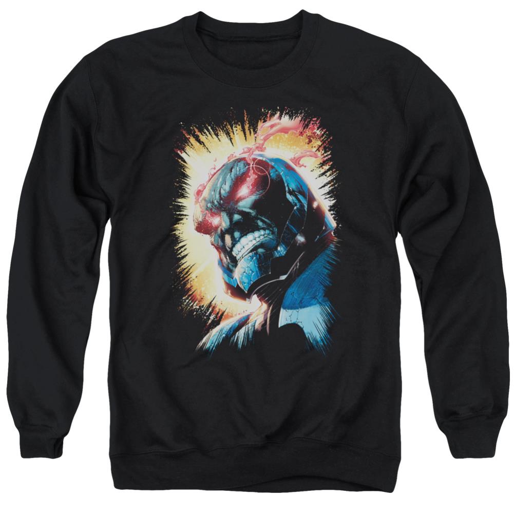 Justice League Of America Darkseid Is Men's Crewneck 50 50 Poly Long-Sleeve T-Shirt