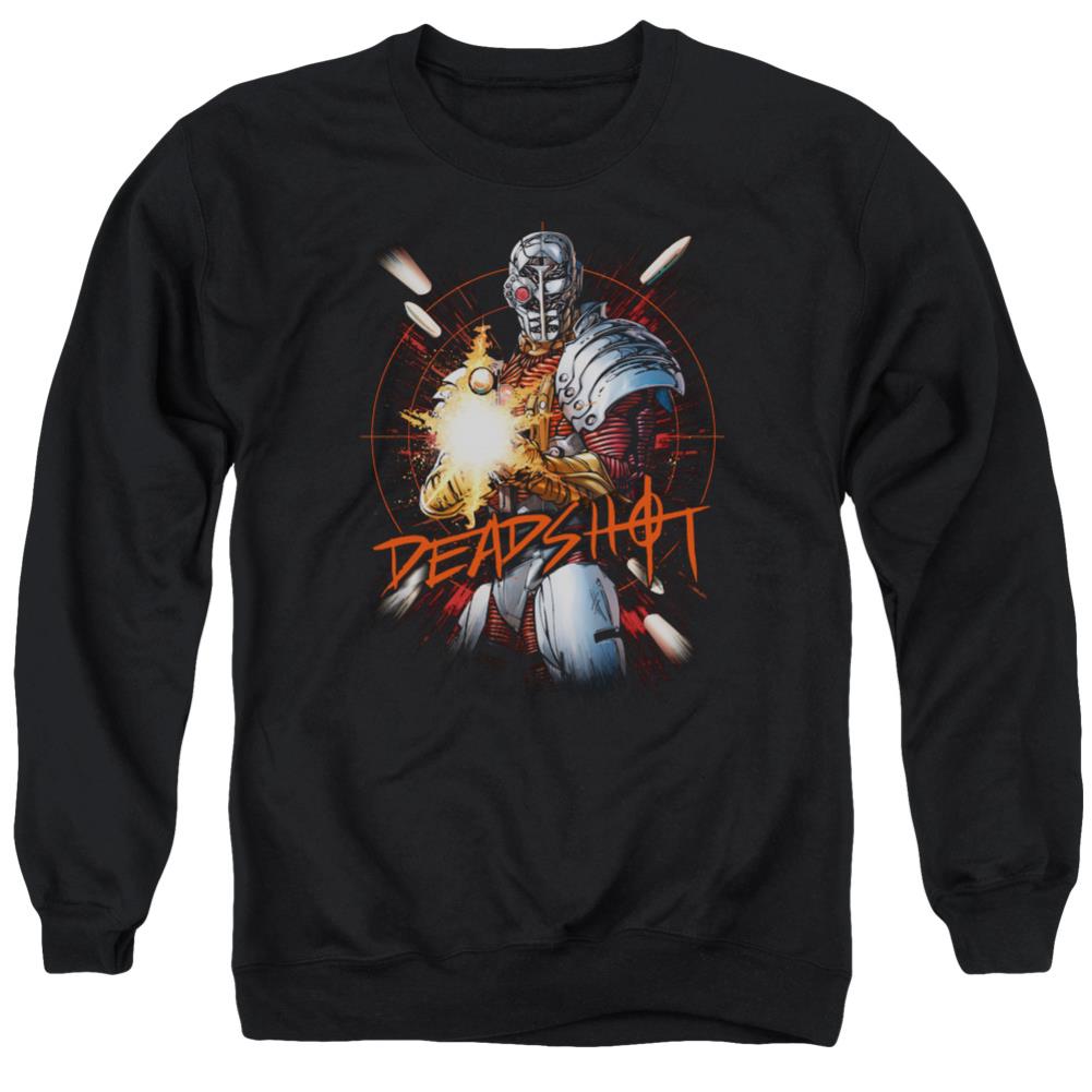 Justice League Of America Deadshot Men's Crewneck 50 50 Poly Long-Sleeve T-Shirt