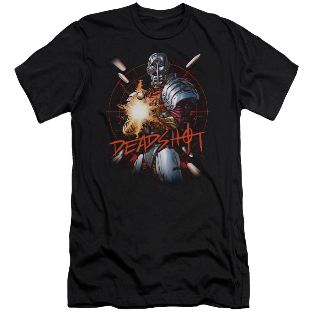 Justice League Of America Deadshot Men's Ultra-Soft 30/1 Cotton Slim Short-Sleeve T-Shirt