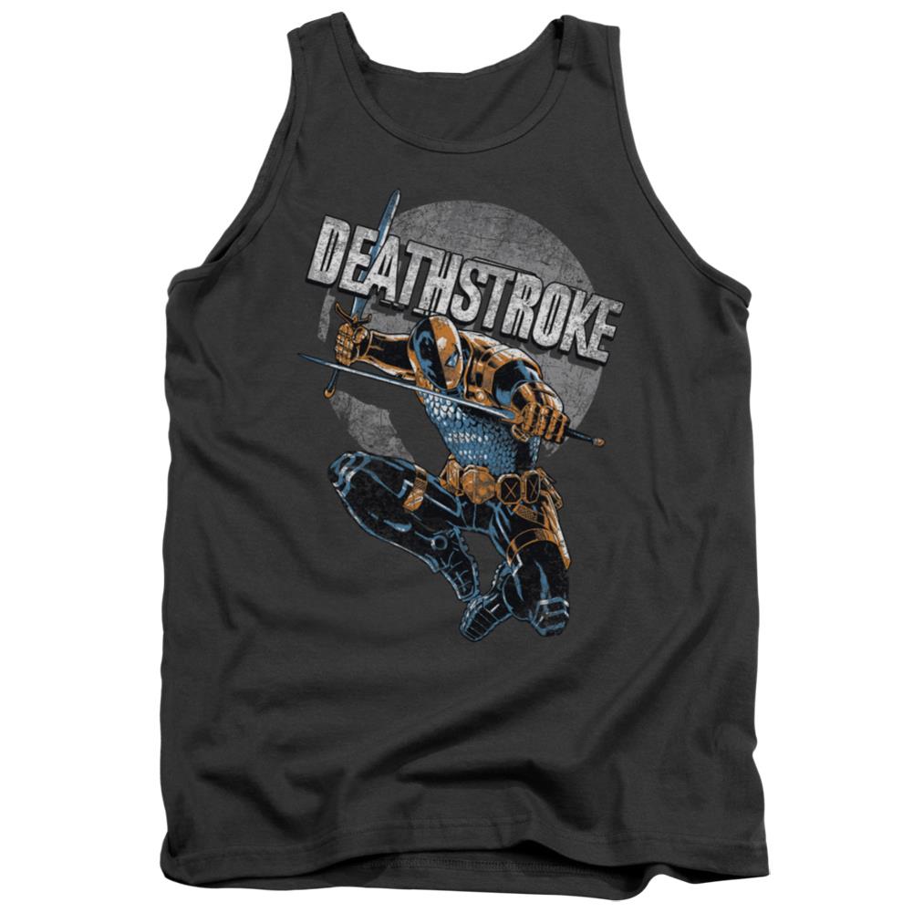 Justice League Of America Deathstroke Retro Men's 18/1 Cotton Tank Top