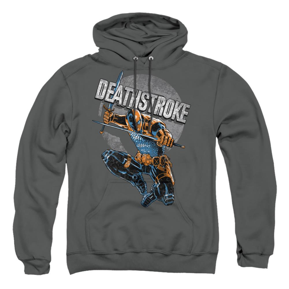 Justice League Of America Deathstroke Retro Men's Pull-Over 75 25 Poly Hoodie