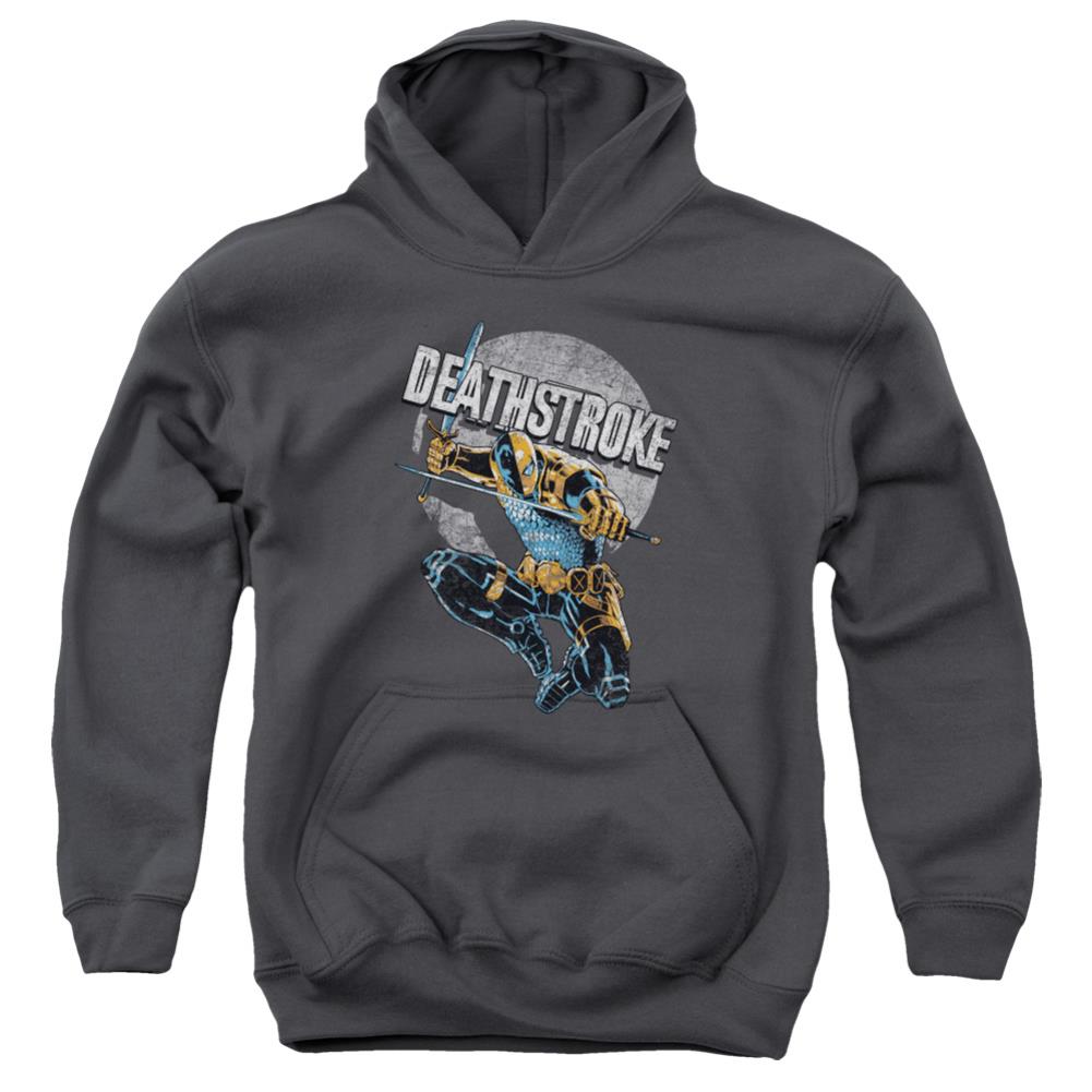Justice League Of America Deathstroke Retro Youth Cotton Poly Pull-Over Hoodie