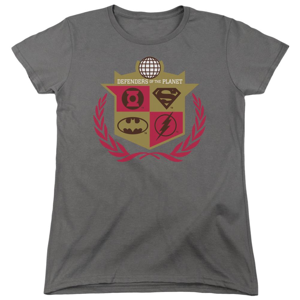 Justice League Of America Defenders Women's 18/1 Cotton Short-Sleeve T-Shirt