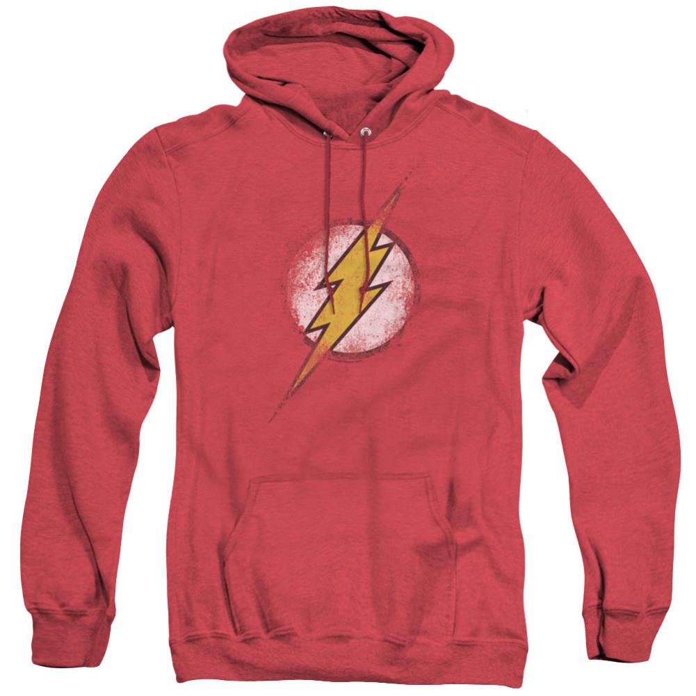 Justice League Of America Destroyed Flash Logo Men's Pull-Over Hoodie