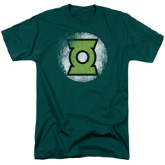 Justice League Of America Destroyed GL Logo Men's 18/1 Cotton Short-Sleeve T-Shirt