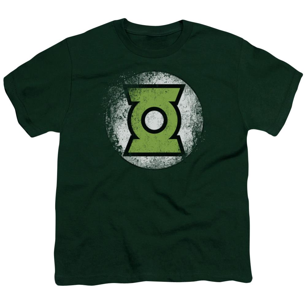 Justice League Of America Destroyed GL Logo Youth 18/1 100% Cotton Short-Sleeve T-Shirt