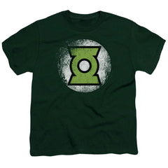 Justice League Of America Destroyed GL Logo Youth 18/1 100% Cotton Short-Sleeve T-Shirt