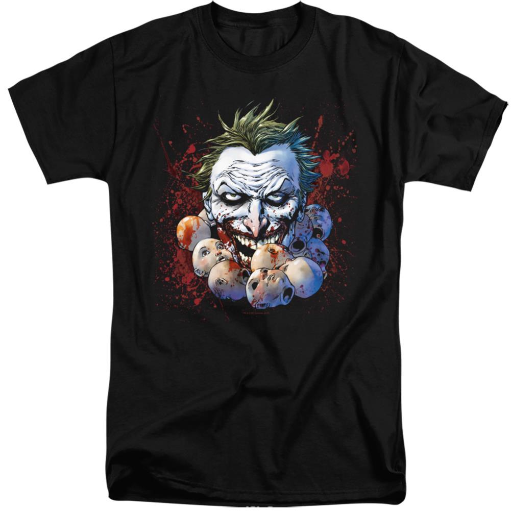 Justice League Of America Doll Heads Men's 18/1 Tall Cotton Short-Sleeve T-Shirt