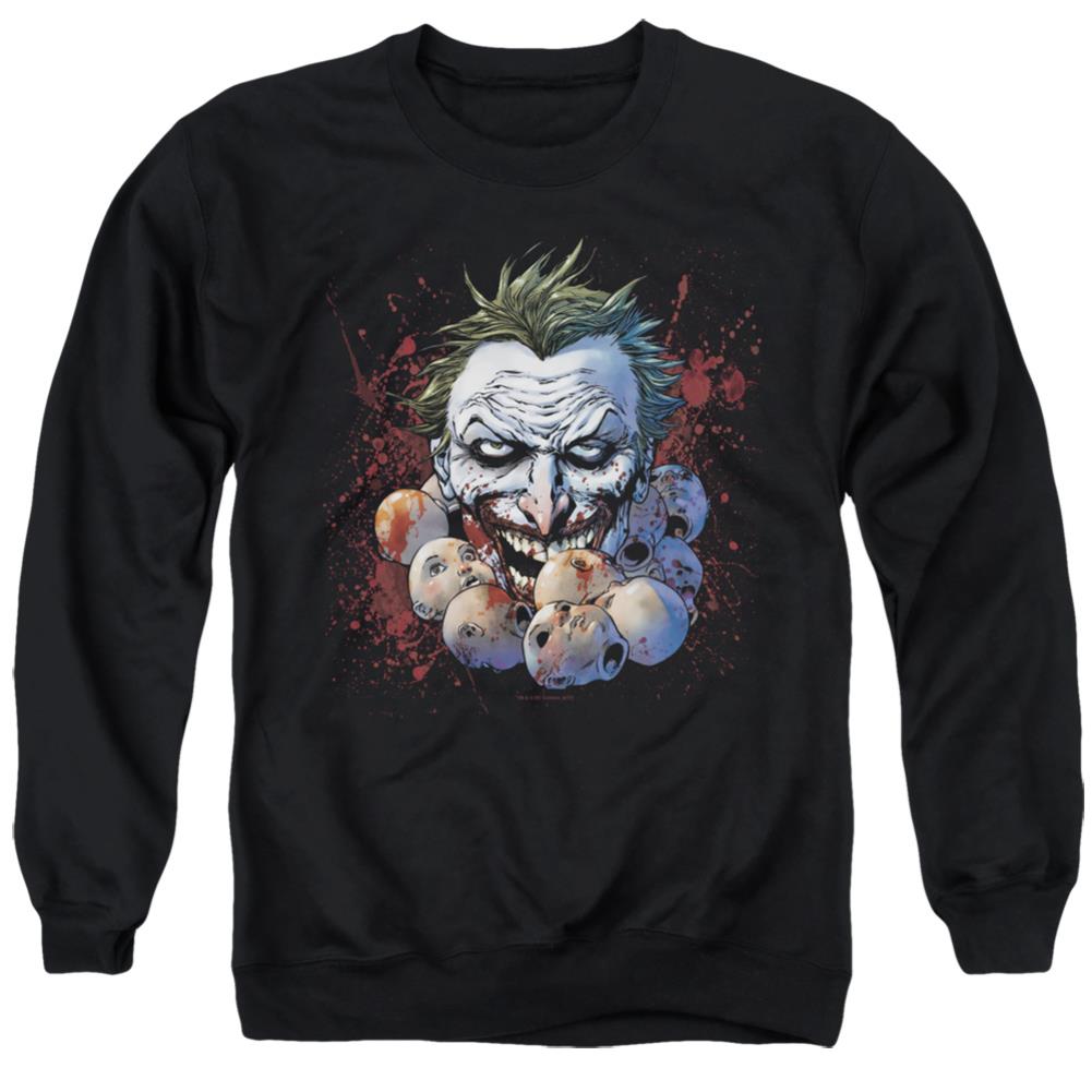 Justice League Of America Doll Heads Men's Crewneck 50 50 Poly Long-Sleeve T-Shirt