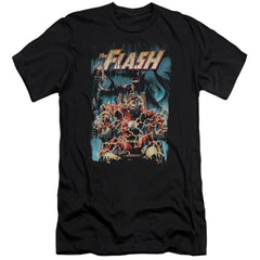 Justice League Of America Electric Chair Men's Ultra-Soft 30/1 Cotton Slim Short-Sleeve T-Shirt
