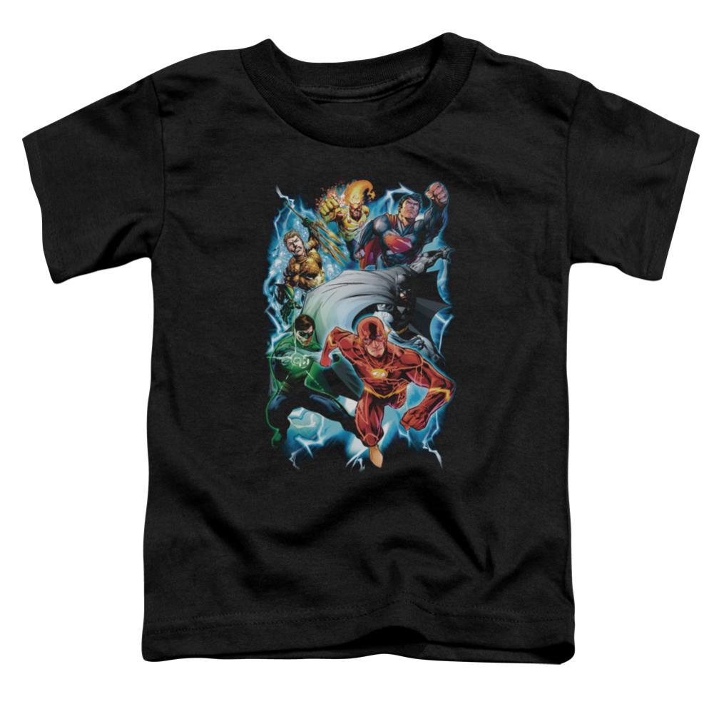 Justice League Of America Electric Team Toddler 18/1 Cotton Short-Sleeve T-Shirt