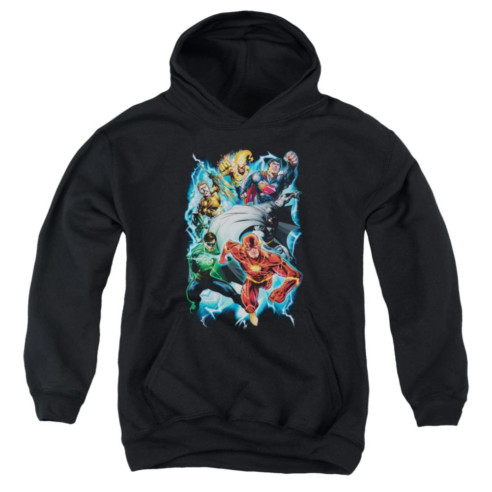 Justice League Of America Electric Team Youth Cotton Poly Pull-Over Hoodie