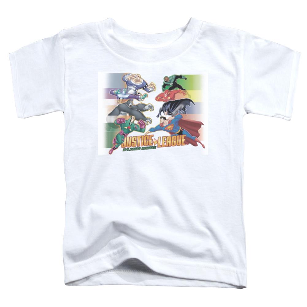 Justice League Of America Evildoers Beware Toddler 18/1 Cotton Short-Sleeve T-Shirt