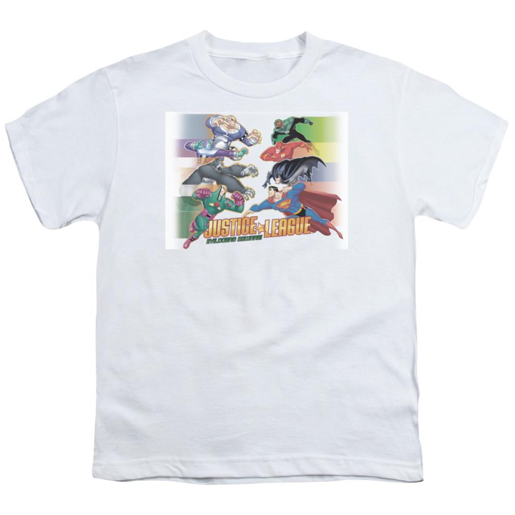 Justice League Of America Evildoers Beware Youth 18/1 100% Cotton Short-Sleeve T-Shirt