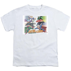Justice League Of America Evildoers Beware Youth 18/1 100% Cotton Short-Sleeve T-Shirt