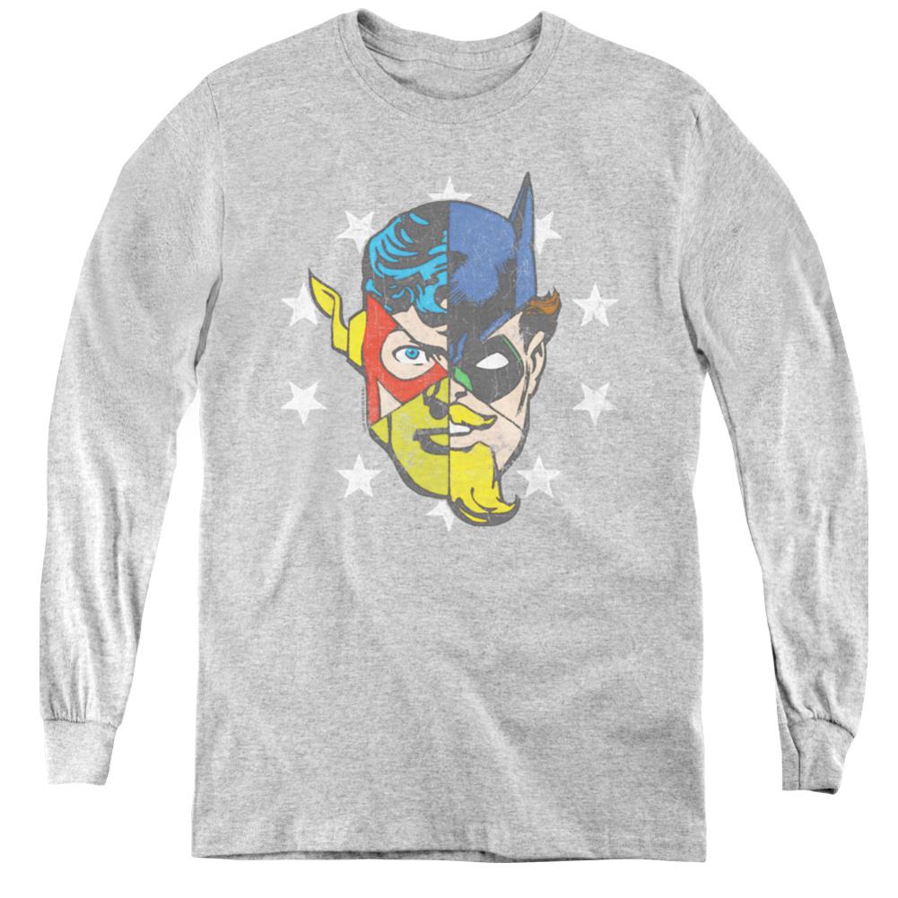 Justice League Of America Face Off Youth Long-Sleeve T-Shirt