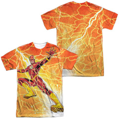 Justice League Of America Fast As Lightning Men's Regular Fit Polyester Short-Sleeve T-Shirt