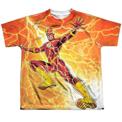 Justice League Of America Fast As Lightning Youth Regular Fit Poly Short-Sleeve T-Shirt