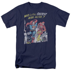 Justice League Of America Fastest Man Men's 18/1 Cotton Short-Sleeve T-Shirt