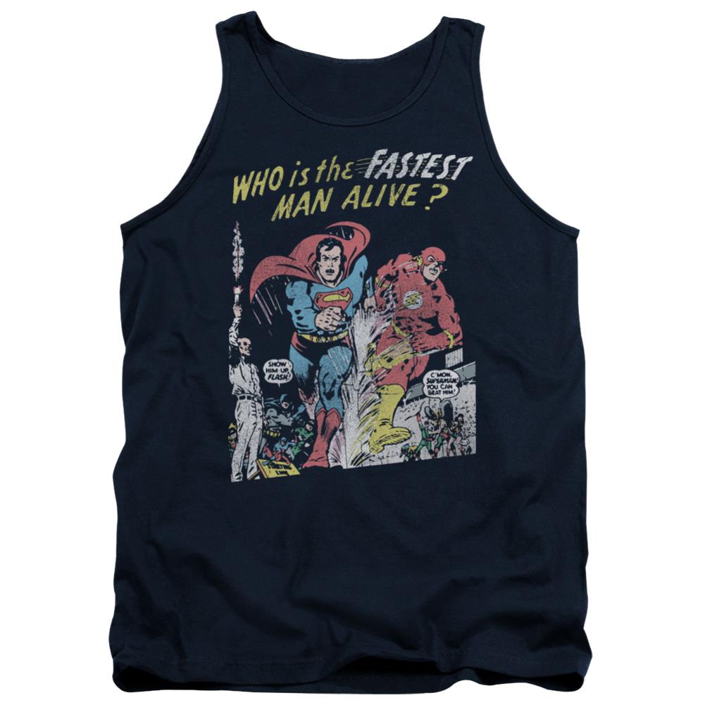 Justice League Of America Fastest Man Men's 18/1 Cotton Tank Top