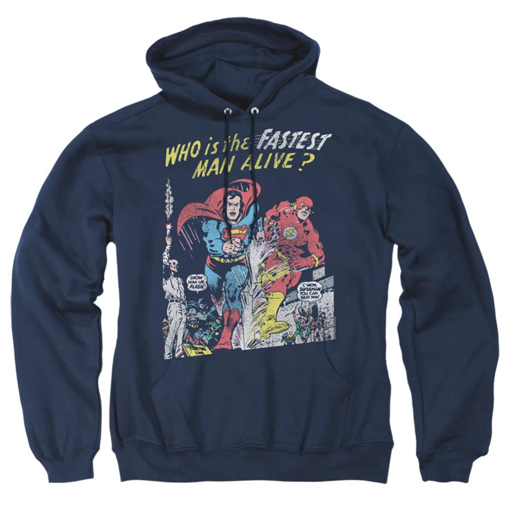 Justice League Of America Fastest Man Men's Pull-Over 75 25 Poly Hoodie