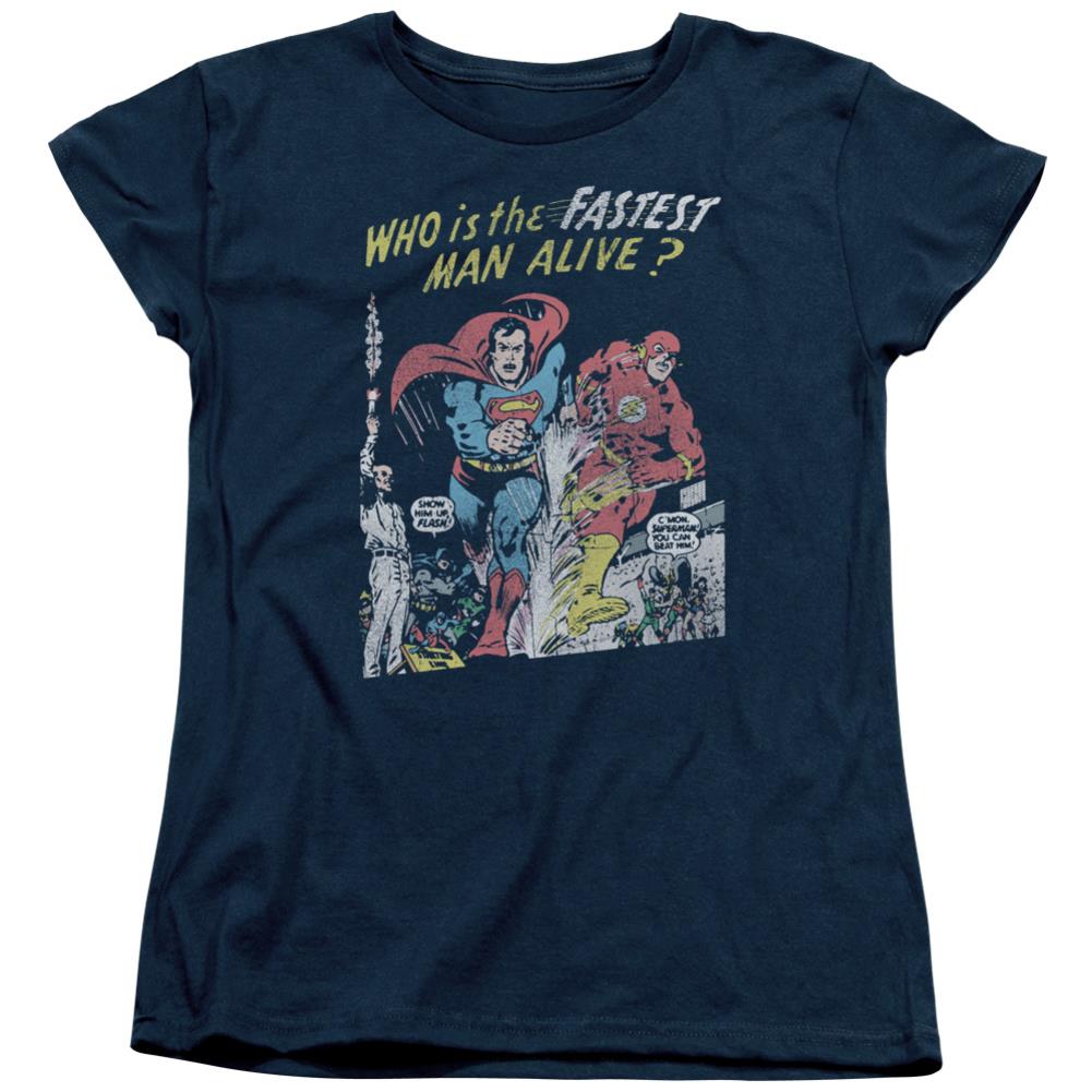 Justice League Of America Fastest Man Women's 18/1 Cotton Short-Sleeve T-Shirt