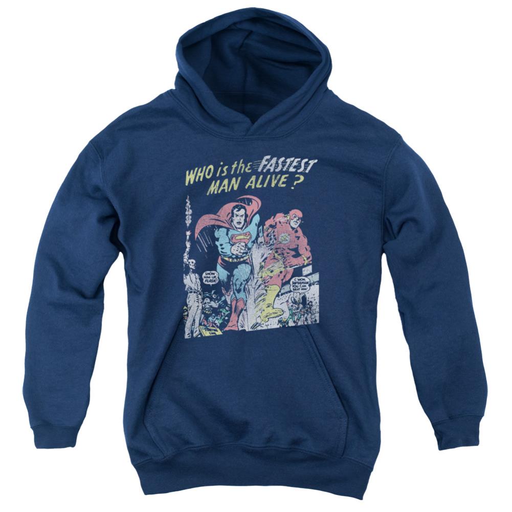 Justice League Of America Fastest Man Youth Cotton Poly Pull-Over Hoodie