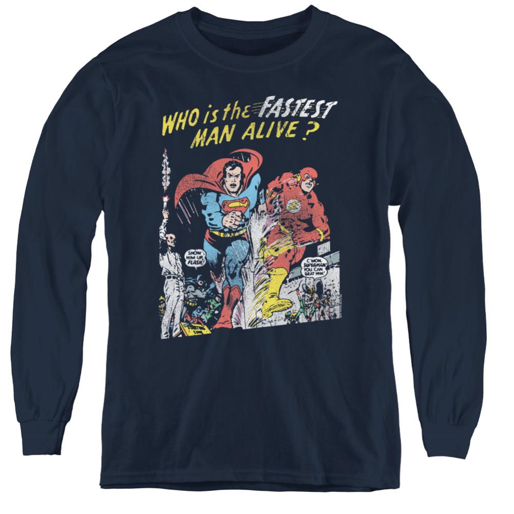 Justice League Of America Fastest Man Youth Long-Sleeve T-Shirt