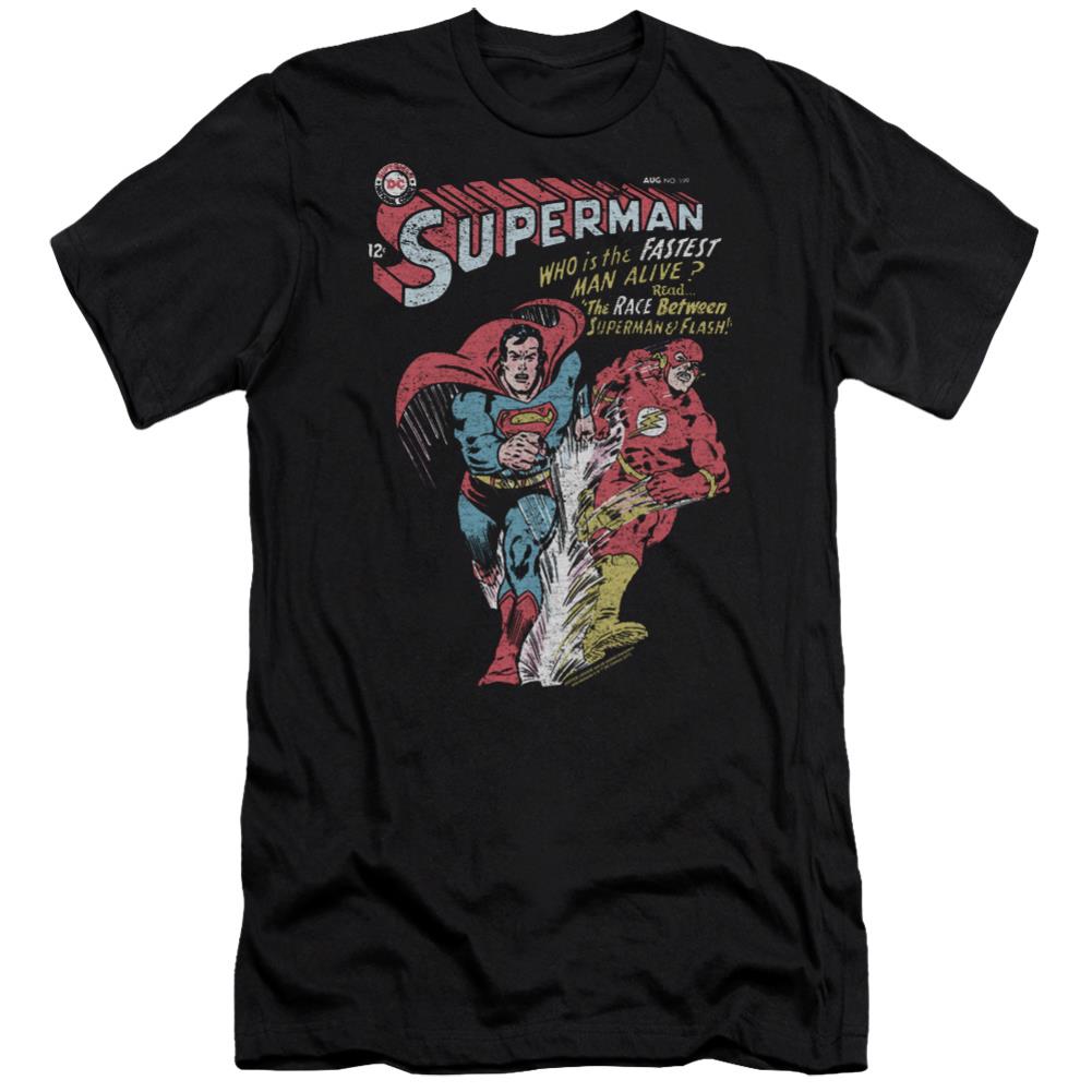 Justice League Of America Fastest Men's Ultra-Soft 30/1 Cotton Slim Short-Sleeve T-Shirt