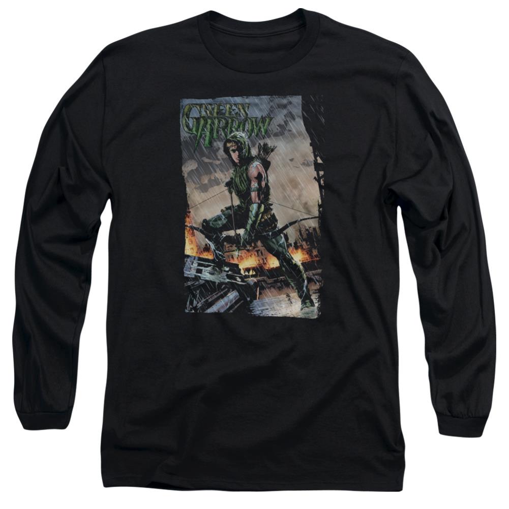 Justice League Of America Fire And Rain Men's 18/1 Cotton Long-Sleeve T-Shirt