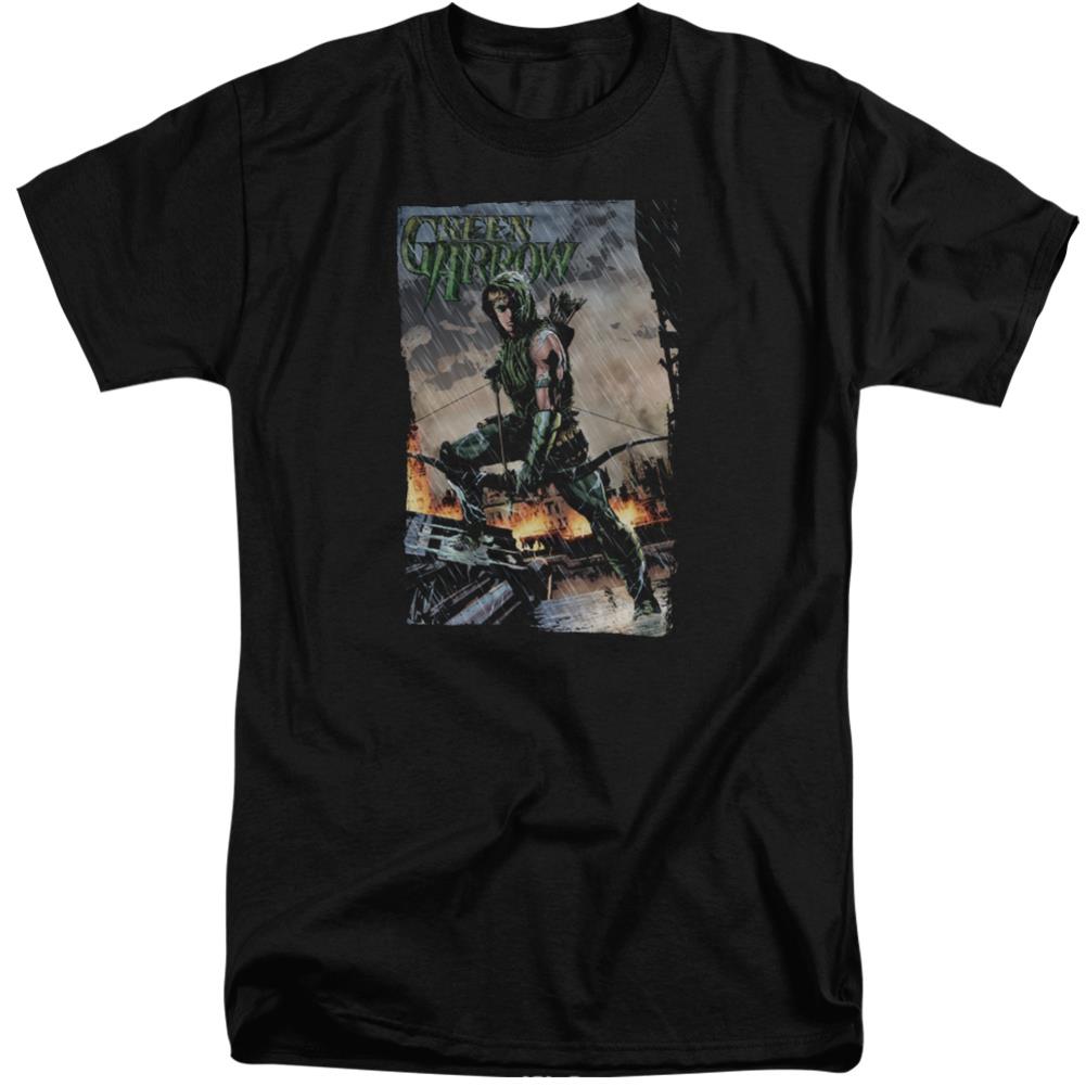 Justice League Of America Fire And Rain Men's 18/1 Tall Cotton Short-Sleeve T-Shirt