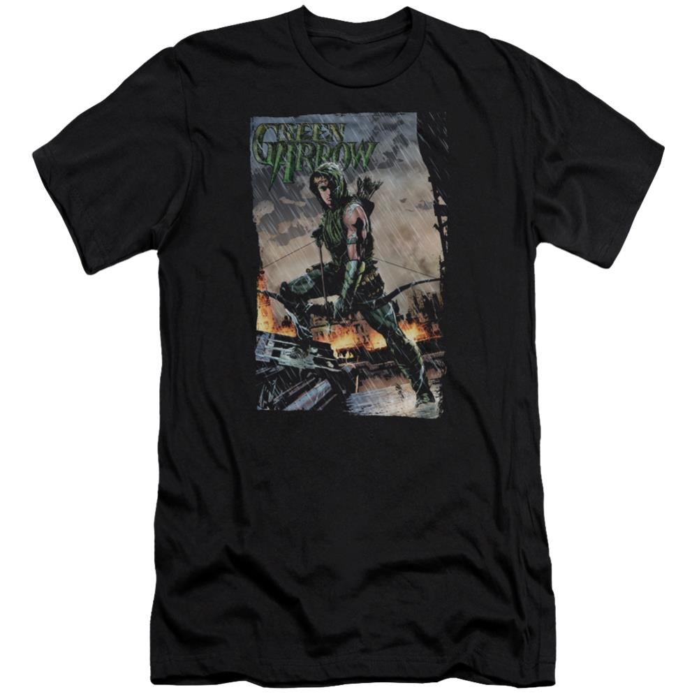 Justice League Of America Fire And Rain Men's Ultra-Soft 30/1 Cotton Slim Short-Sleeve T-Shirt