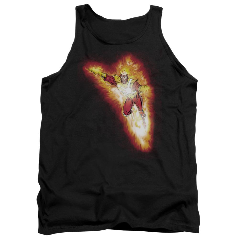 Justice League Of America Firestorm Blaze Men's 18/1 Cotton Tank Top